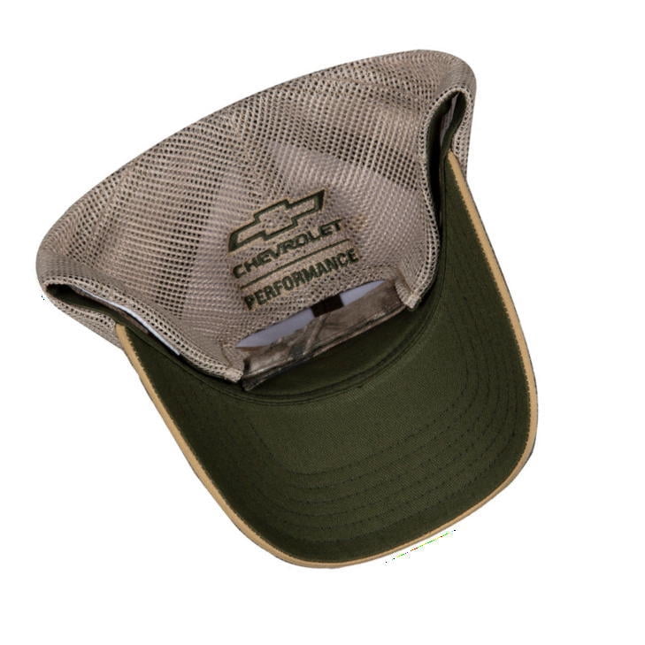 Chevrolet Performance Unstructured Mesh Back Hat, Tan, 60% Cotton 40% Polyester
