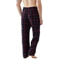 thumbnail image 3 of Onimisc Mens Pajama Pants Flannel Plaid Cotton Sleep Lounge Pants Warm Sleepwear Pants PJ Bottoms with Pockets and Button Fly, 3 Pack, 3 of 10