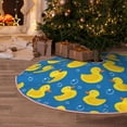 thumbnail image 6 of Daiia Rubber Duck Drawing Merry Christmas Tree Skirt , Xmas Large Lace-up Tree Skirt, Santa Snowflakes Rustic Home Decorations New Year Party Farmhouse Decor-36", 6 of 7