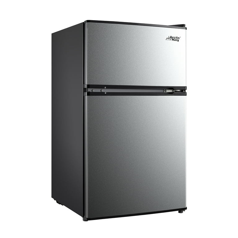 Brand New Stainless Steel Two Door Compact Refrigerator With