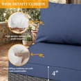 thumbnail image 2 of JORVIMAX Patio Furniture Sets 7 Pieces Outdoor Conversation Set All Weather Modular Sectional Sofa Wicker Rattan Sofa With Blue Cushion, 2 of 7