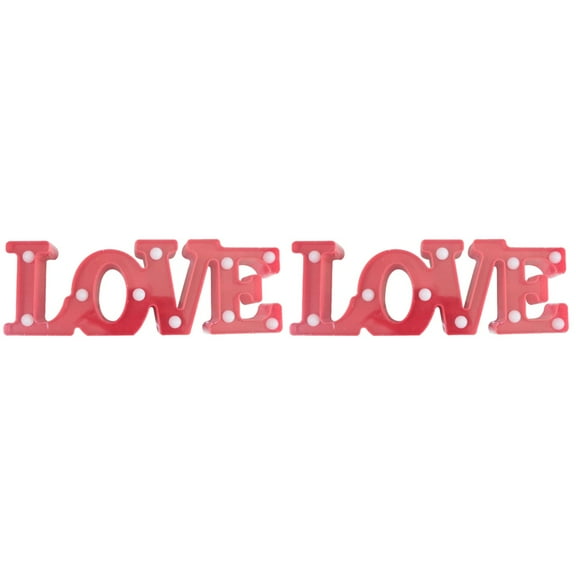 CATIEBYE Creative Love Letter Sign Plastic Red For Wedding Celebration 2Pcs 11.6X4In
