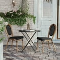 thumbnail image 3 of Flash Furniture Aluminum indoor/Outdoor Bistro Breathable Stacking Chair, Black (Set of 2), 3 of 15