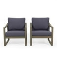 thumbnail image 3 of Noble House Samwell Outdoor  Club Chairs  Dark Gray, 3 of 13