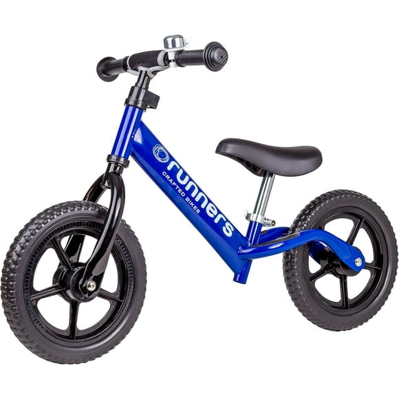 Runners-Bike | PushMee Balance Bike – Lightweight Training for Toddlers & Kids, Adjustable Seat, 12" Wheels, Blue