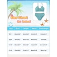 thumbnail image 7 of Big Girls 2 Piece Swimsuit Solid Spaghetti Strap Bikini Sets Beach Bathing Suit Swimwear for Teen Kids 8-14 Years, 7 of 7