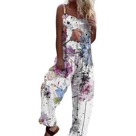 

CebDs 2023 Jumpsuits for Women Casual Women s Fashion Baggy Cotton Linen Overalls Casual Jumpsuit