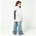 thumbnail image 4 of WhouRiu Boys Girls Letter Graphic Hoodie Kids Unisex Long Sleeve Hooded Pullover With Pockets Autumn Winter Soft Cozy Sweatshirts,2-3 Years, 4 of 9