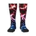 thumbnail image 1 of Gaeub Chaussettes Design Imprimé Éclair Rouge et Bleu Chaussettes Hautes Extensibles pour Hommes Femmes Adolescents, Chaussettes de Softball Soccer pour Randonnée, Sport, 1 of 6