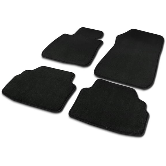 Spec-D Tuning 4PC Black Carpet Floor Mats Front & Rear Custom Fit Compatible with 2005-2009 BMW E90 3-Series 4Dr Sedan