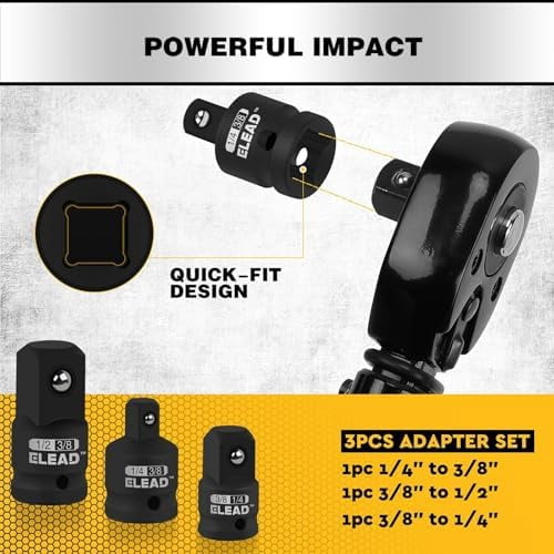 17-Piece Inverted E-Torx Socket Set - Premium Impact Cr-V Steel E4 - E24 Star Female Sockets for Impact Wrench 1/2 3/8 1/4 Drive Precision Torque Kit with Storage Case$$Tools & Hardware Other