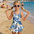 thumbnail image 6 of FOR U DESIGNS Girls One Piece Swimsuit with Skirt Sleeveless Summer Swimwear Skirted Bathing Suit for Kids 3-13 Years, Turtle Starfish, 6 of 7
