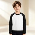 thumbnail image 5 of Mnyotv Cotton Raglan Long Sleeved T Shirt for Boys Girls Casual Basic Crewneck Sweatshirts Size 3-4Years, 5 of 5