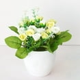 thumbnail image 4 of Simulated Flower Pot Colorful Roses Floor Decoration Plastic Showcase Home Yard Simulation Bonsai for Dinning Table, 4 of 9