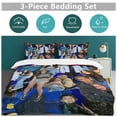 thumbnail image 6 of Duvet Cover Bedding Set Cartoon Print Soft Quilt Cover 3 Pieces, 1 Comforter Cover & 2 Pillowcases for Kids Teens Boys Girls Room Decor 86"x70", 6 of 8