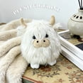 thumbnail image 5 of 8 Inch Long-Haired Cow Plush Toy Cute Soft Highland Cow Stuffed Animal Doll Small Farm Animal Toy for Home Decor and Play, 5 of 5