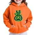 thumbnail image 2 of Kids Boys Girls Halloween Graphic Hoodie Long Sleeve Pullover Sweatshirt with Kangaroo Pocket for Costume Parties Ages 2-12, 2 of 8