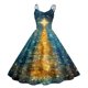 thumbnail image 4 of Vestidos Casuales Para Mujer 派对 Vestido de Fiesta Formal de Graduación Con Vuelo, Estilo Retro, Sin Mangas, Largo Hasta La Rodilla, Para Navidad, 4 of 4