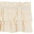 thumbnail image 2 of VHC Brands Muslin Ruffled Curtain Valance, Unbleached Natural, 16x60, 2 of 6