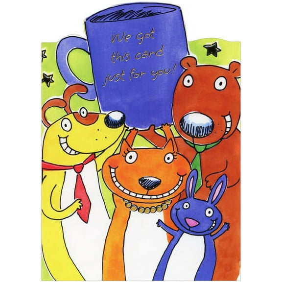 Designer Greetings Animals Holding Coffee Cup Humorous : Funny Administrative Professionals Day Card