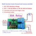 thumbnail image 3 of Placa Controladora de Motor 30A 12V Ciclos de Tiempo de Retardo Controlador de Marcha Atrás de Motor Multifunción ANGGREK Otros, 3 of 9