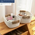 thumbnail image 4 of Eco-Friendly Large Cotton Rope Storage Basket in Light Brown - Modern Simple Design Organizer for Books, Toys, Clothes & Home Clutter, Versatile Tidy Solution for Desktop & Living Spaces, Affordable, 4 of 6