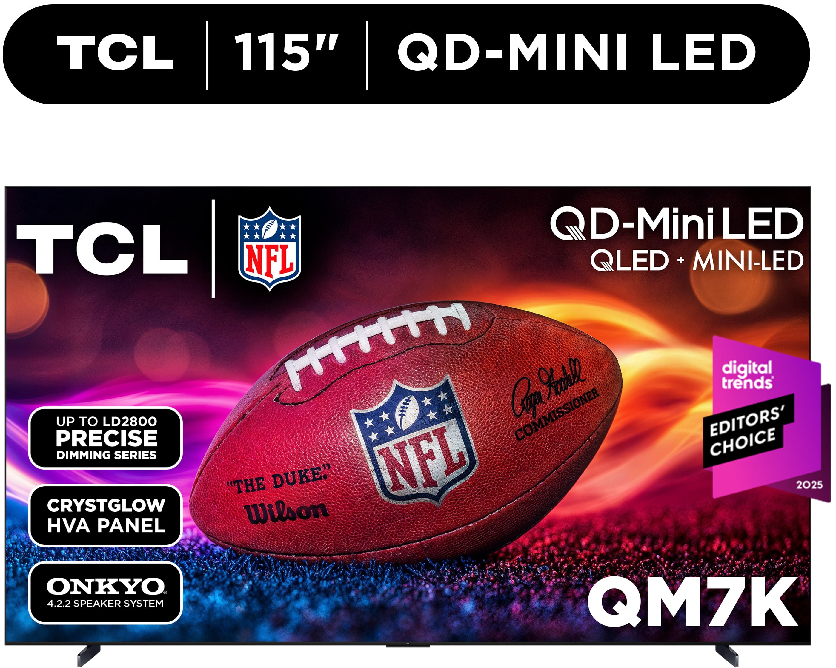 TCL 115" Q Series 4K UHD HDR QD-Mini LED Smart TV with Google TV – 115QM7K
