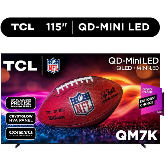TCL 115" Q Series 4K UHD HDR QD-Mini LED Smart TV with Google TV – 115QM7K