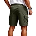 thumbnail image 5 of Lightweight Cargo Shorts for Men Relaxed fit Elastic Waist Athletic Shorts Stretchy Summer Casual Shorts with Pockets, XL, 5 of 8