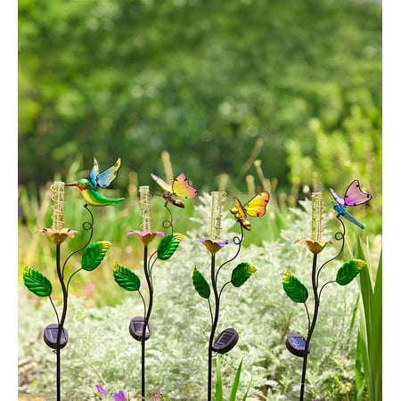 Outdoor Solar Powered Rain Gauge In Bee 4 75 W X 37 H Walmart Com