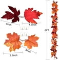 thumbnail image 3 of Morttic 2 Pack 6 Feet Fall Maple Garland, Hanging Vine Maple Leaf Garland Artificial Autumn Foliage Garland for Home Wedding Fireplace Party Christmas Thanksgiving Decor, 3 of 15
