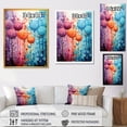 thumbnail image 4 of Designart "Botanicals Firework Display in Color I" Floral Canvas Wall Art - Modern Colorful Abstract Botanicals Entryway Wall Art, 4 of 6
