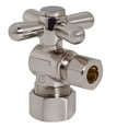 thumbnail image 6 of Westbrass IPS 1/2" Cross Handle Angle Stop Toilet Installation Kit with Supply Line, Wax Ring and Flange, Satin Nickel, 6 of 10