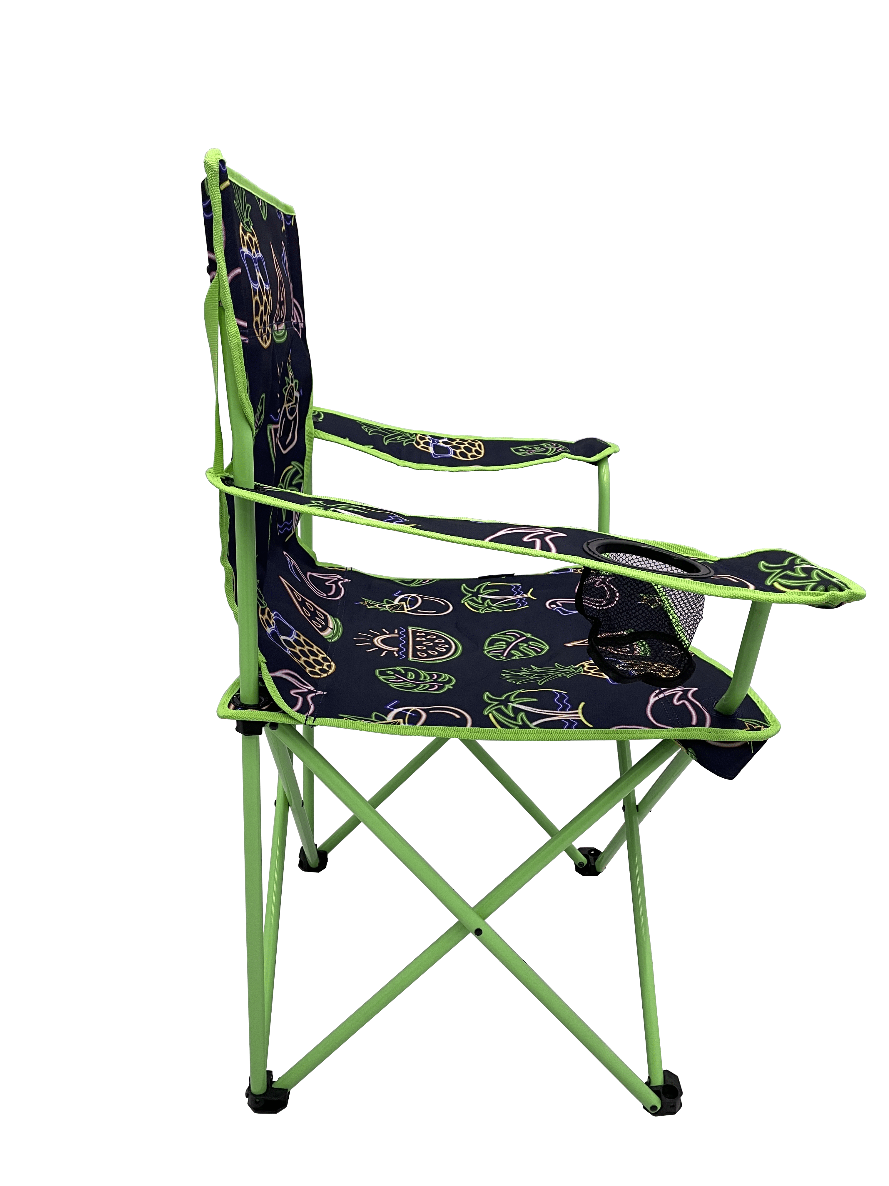 Ozark Trail Camping Chair, Neon Green and Blue