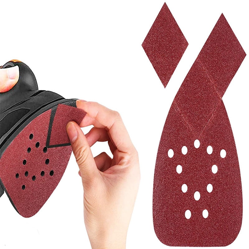 50 Pieces Sanding Sheets Sanding Sheet 10 X Grits 40/60/80/120/240 Sandpaper Sanding Triangles Fit Black And Decker Detail Palm Sander