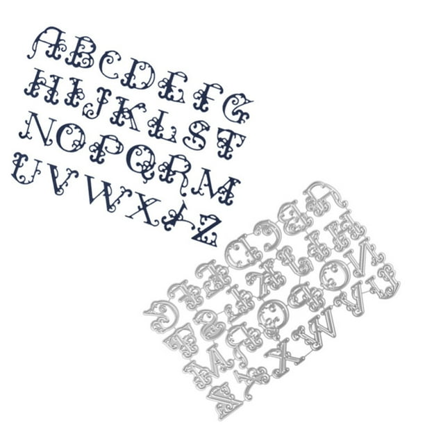 Mosunx large big alphabet letters cutting dies stencils metal for diy