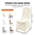 thumbnail image 4 of KFFKFF 100PCS Beige Spandex Stretchable Folding Solid Chair Covers, Foldable Wedding Banquet Decorations Slipcovers for Nuptials, Festive Occasions, 4 of 9
