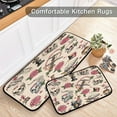 thumbnail image 6 of Tattoo Print Anti Fatigue Mats for Kitchen Floor,Set of 2 Non Skid Washable Waterproof Anti Kitchen Floor Mats for Kitchen Office Laundry Room Bathroom (19"x27"+19"x47") Home Decor, 6 of 7