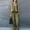 Army Green, variant on 80s Outfit for Ladies Date Night Sets Women's Casual Summer Beach Loose Two Piece Outfit Sleeveless V Neck Ruffle Top Wide Leg Pants Set Khaki S