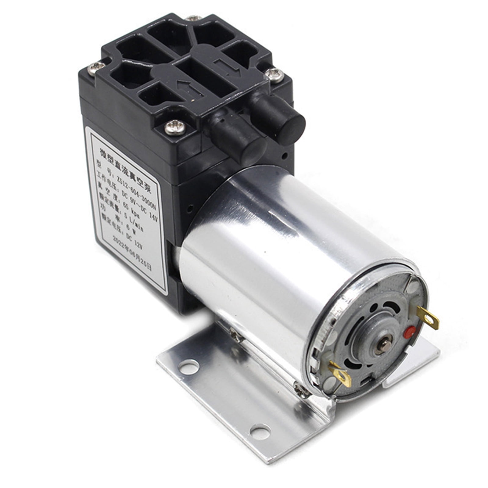 High Efficiency 65-120Kpa 12V Miniature Vacuum Pumps 5L/Minutes Flows Rate for Vehicle Maintenance Aeromodelling