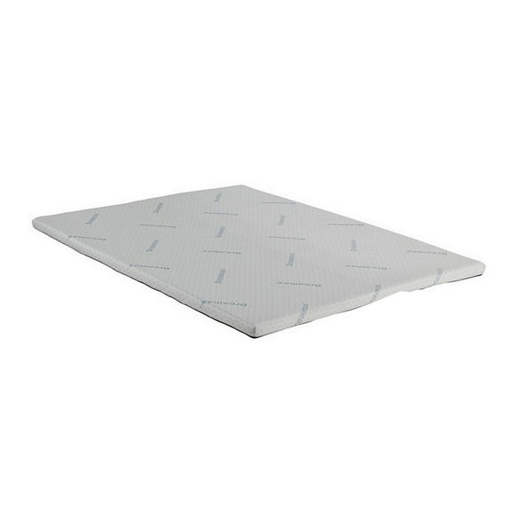 Elf 2 Inch Quilted California King Mattress Topper for Bed, Memory Foam - White