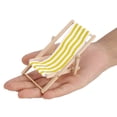 thumbnail image 3 of Mini Silla Plegable Respetuosa Con El Medio Ambiente, Mini Silla De Playa 1:12, Exquisita Para Accesorios De Casa De Muñecas, Manualidades Para Niños, 3 of 7