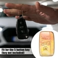 thumbnail image 3 of Unique Bargains Car Key Fob Cover 5 Button Remote Key Fob Case for Range Rover Evoque Sport for Jaguar,Orange, 3 of 7