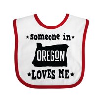 Inktastic Someone in Oregon Loves Me Gift Boys or Girls Baby Bib