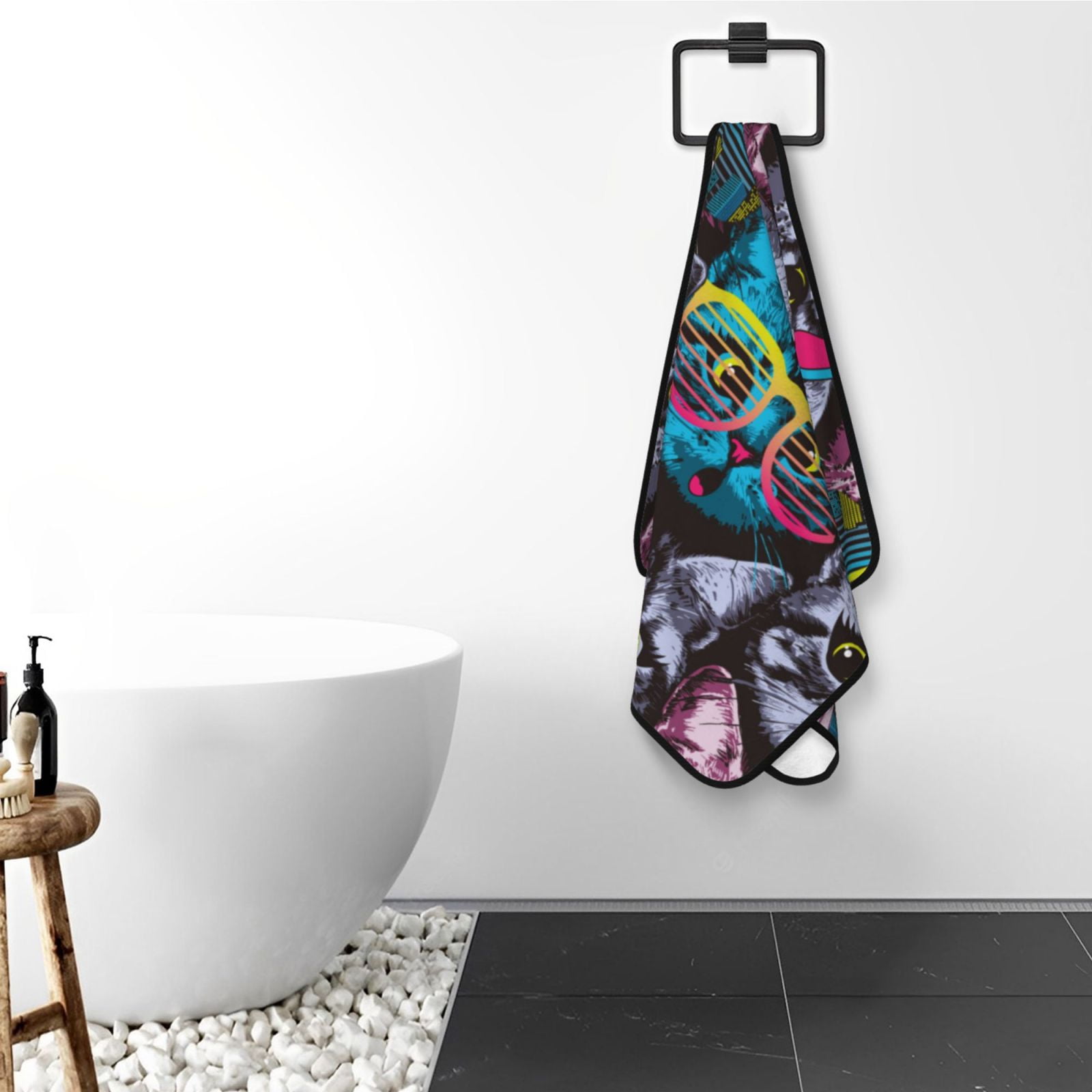 Cotton Bath Towels for Bathroom - Happy Kitten Faces Microfiber Quick Dry Towels for Body Bath Sheets, Personalized Beach Towel, Soft Shower Towels for Travel Home Beach 27*55in