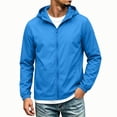 thumbnail image 2 of Men's Jackets Hooded Zip Up Casual Lightweight Windbreaker Jacket with Pockets Spring Fall Fashion Clothes, 2 of 9