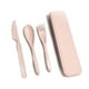thumbnail image 2 of Juego de vajillas de paja de trigo Portátil Reutilizable Color sólido Kit de cubiertos para exteriores CAMPING TEBETWARE CON CASO DE ALMACENAMIENTO Rosa Eigraketly HA028558-01, 2 of 7
