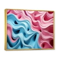 thumbnail image 2 of Designart "Focus Op Art in Blue and Pink" Modern Floater Framed Wall Art Print, 2 of 7