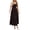 Coffee, variant on Women's Solid Square Neck Sleeveless Empire Waist Flowy Maxi Dress, Elegant Casual Long Dress for Daily Wear & Summer Outing,S