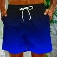 thumbnail image 5 of ZCFZJW Men's Novelty Beach Hawaiian Shorts Tie Dye Gradient Print Quick Dry Swimwear Holiday Party Sports Running Swim Board Shorts Bathing Suits with Pockets Blue XXXL, 5 of 9